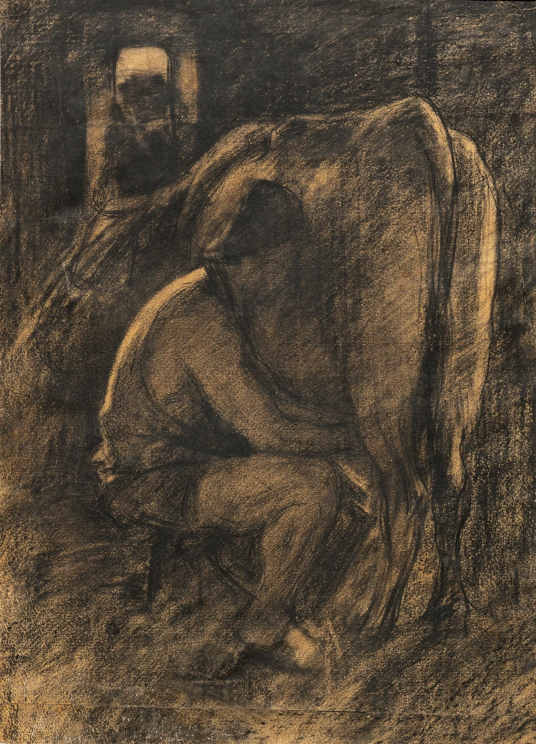 Ragazzo che munge nella stalla - Collezione d’Arte della Banca d’Italia, Roma